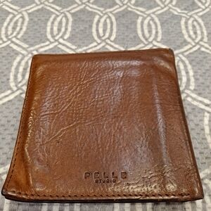 Pelle Studio Brown Leather Bifold Vintage Slim Design Wallet